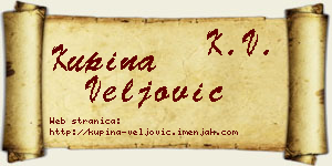 Kupina Veljović vizit kartica